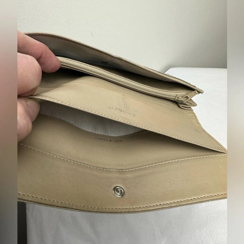 CHANEL Vintage Travel Line Long Wallet